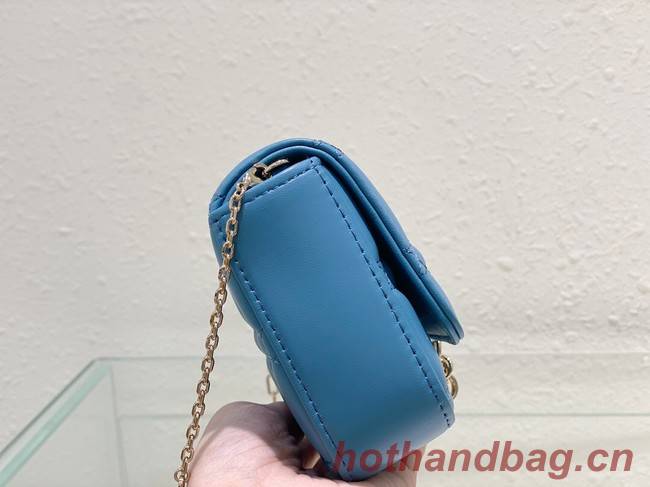 LADY DIOR PHONE POUCH Cannage Lambskin S0977O Cloud Blue