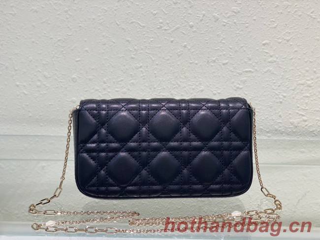 LADY DIOR PHONE POUCH Cannage Lambskin S0977O black