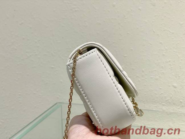 LADY DIOR PHONE POUCH Cannage Lambskin S0977O white