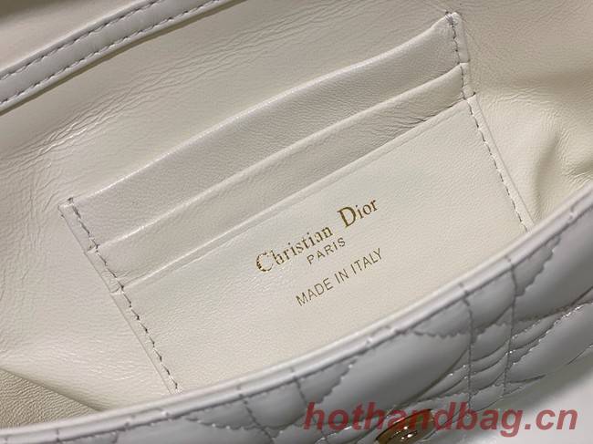 LADY DIOR PHONE POUCH Cannage Lambskin S0977O white