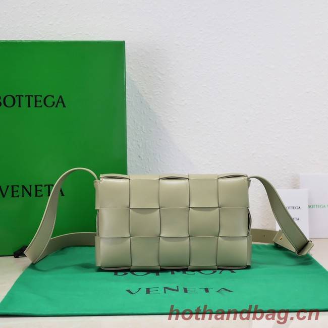 Bottega Veneta Intreccio leather cross-body bag 578004 Travertine