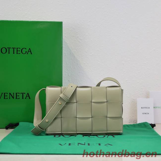 Bottega Veneta Intreccio leather cross-body bag 578004 Travertine