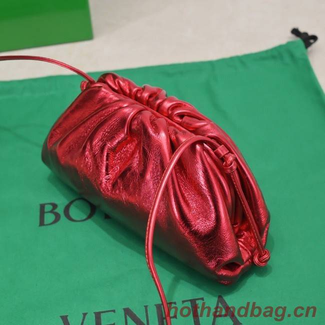 Bottega Veneta Mini intrecciato leather clutch with strap 585852 red