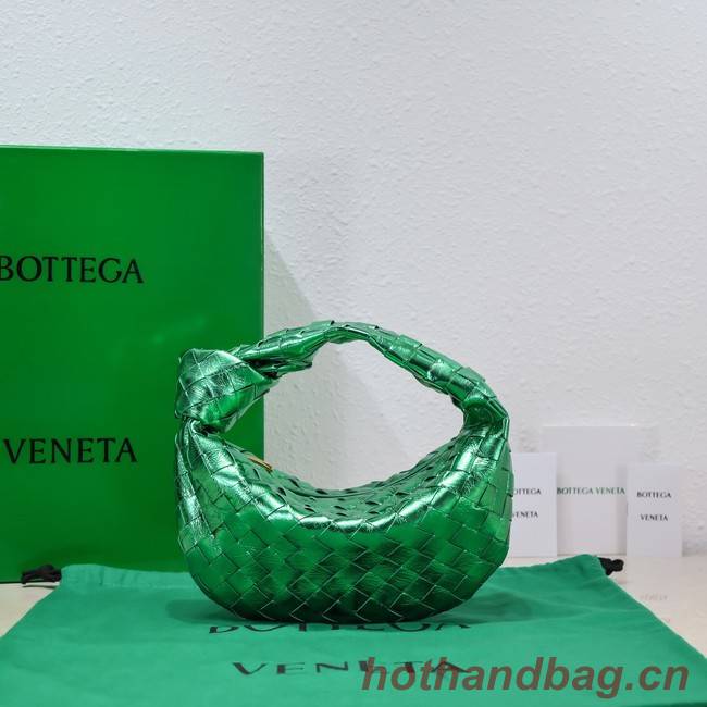 Bottega Veneta Mini intrecciato leather top handle bag 651876 Parakeet