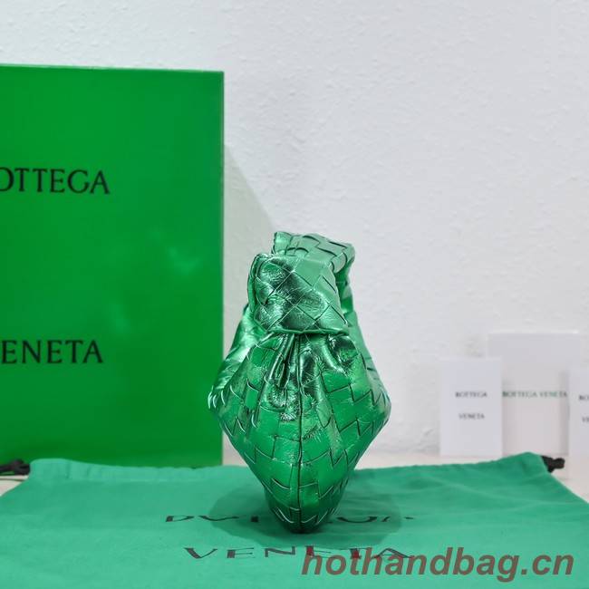 Bottega Veneta Mini intrecciato leather top handle bag 651876 Parakeet