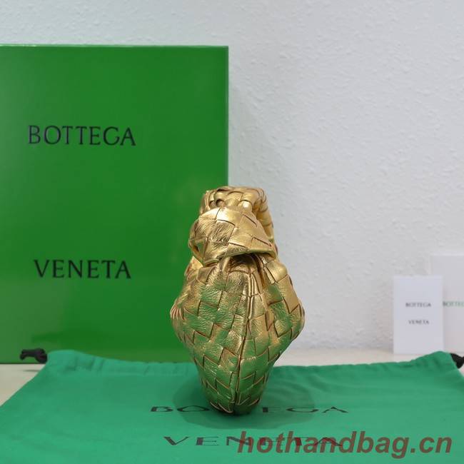 Bottega Veneta Mini intrecciato leather top handle bag 651876 gold