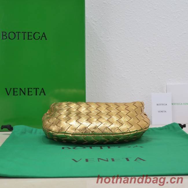 Bottega Veneta Mini intrecciato leather top handle bag 651876 gold