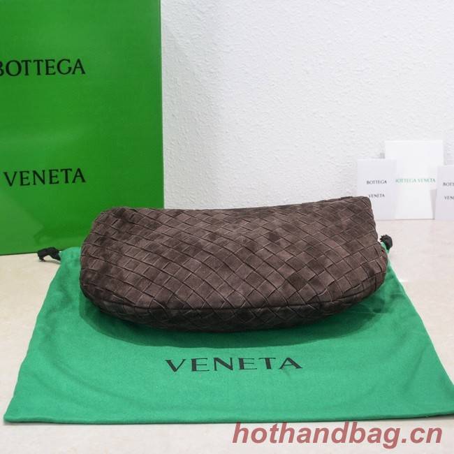 Bottega Veneta intrecciato suede top handle bag 690225 brown