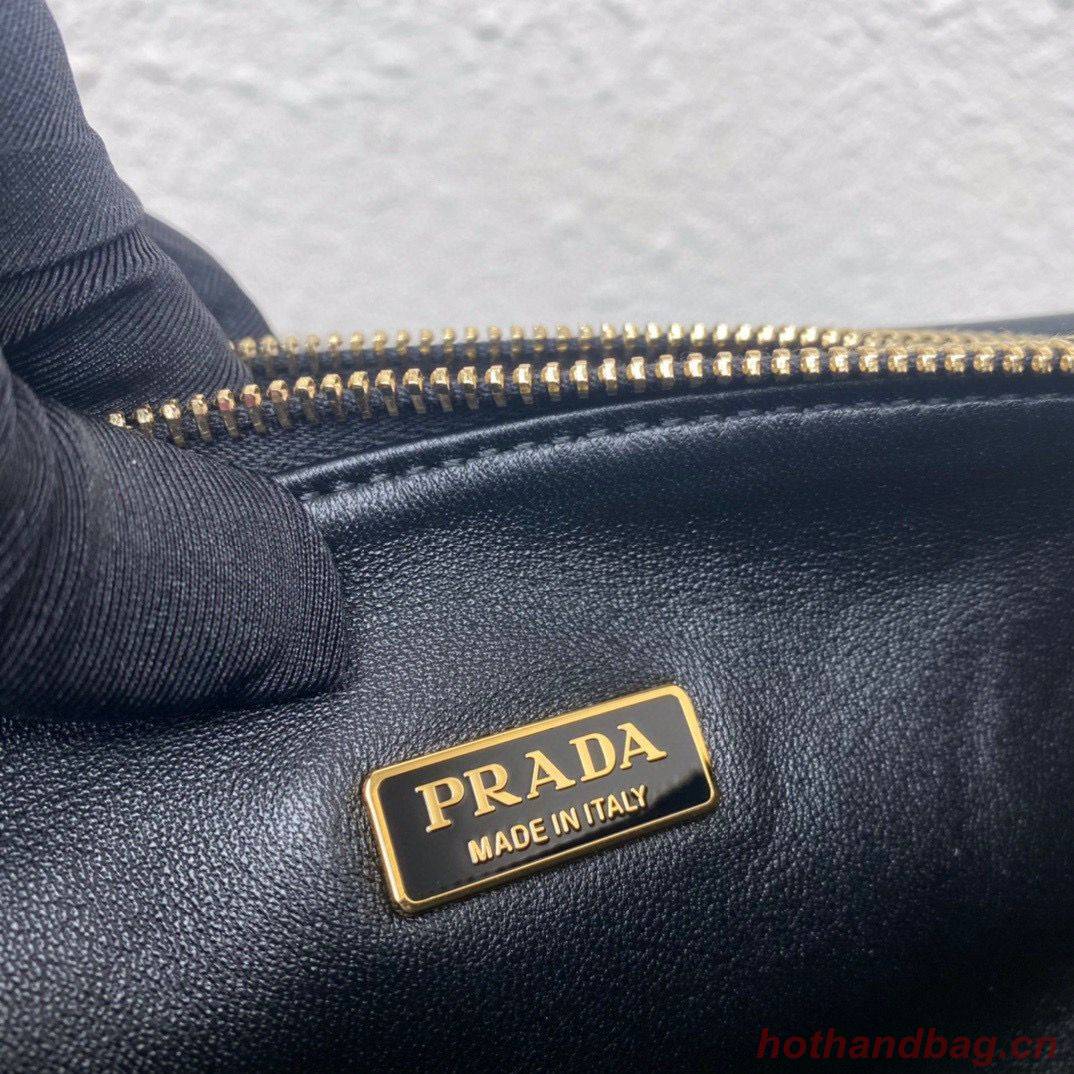 Prada Symbole leather and fabric mini bag 1BC176 Khaki