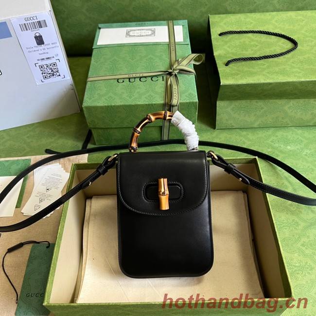 Gucci Bamboo mini handbag 702106 black