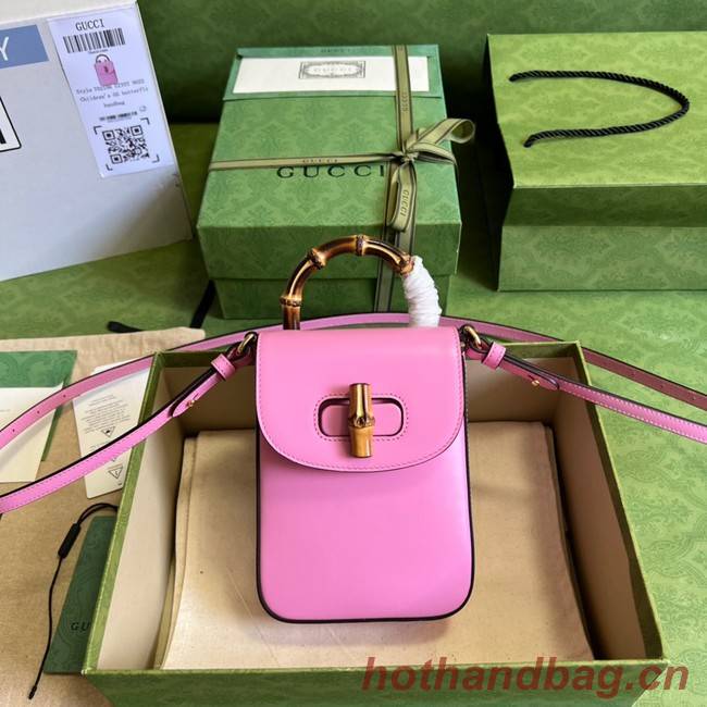 Gucci Bamboo mini handbag 702106 pink