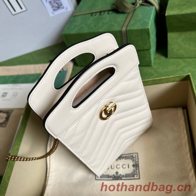 Gucci GG Marmont top handle mini bag 699756 white