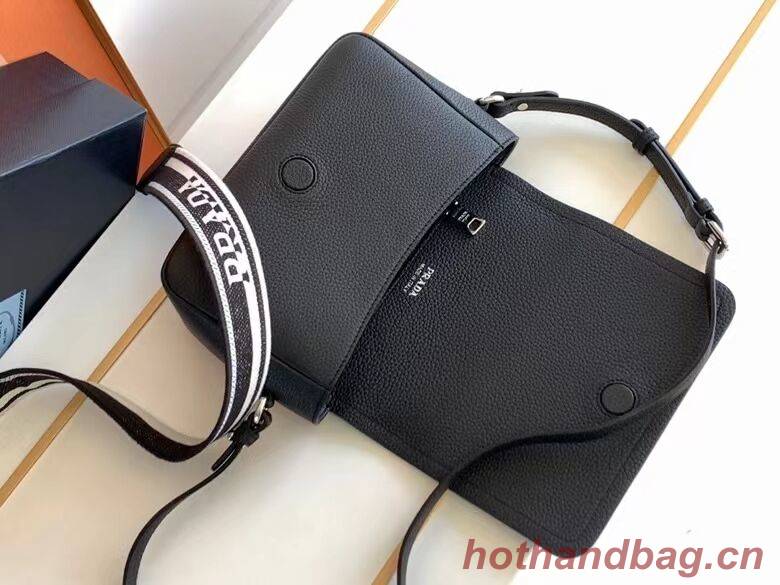 Prada Leather bag with shoulder strap 1DB443 black