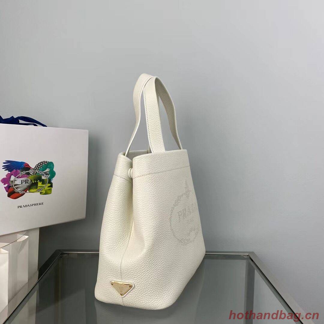 Prada leather tote bag 1AG833 white