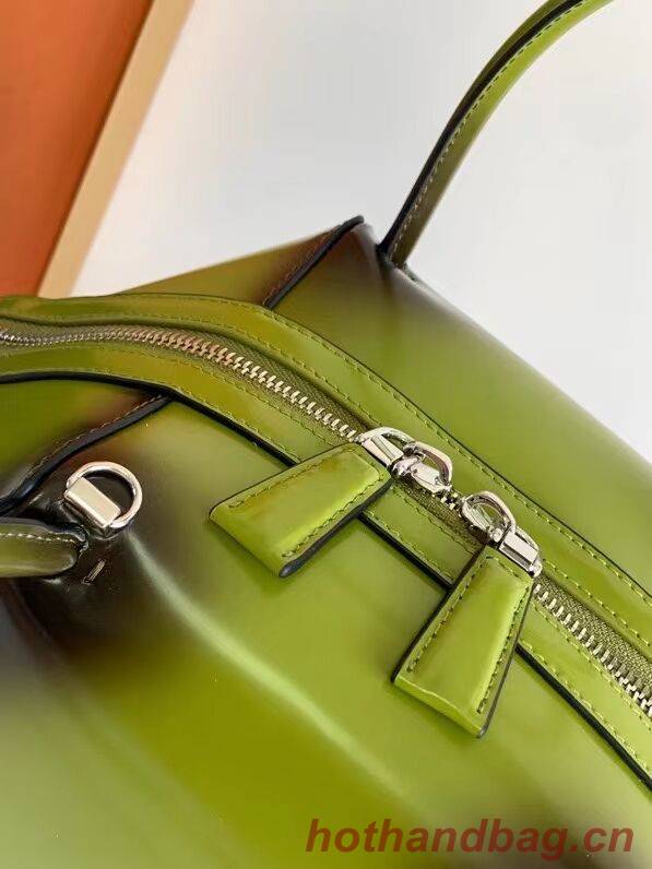 Prada leather tote bag 1BD663A green