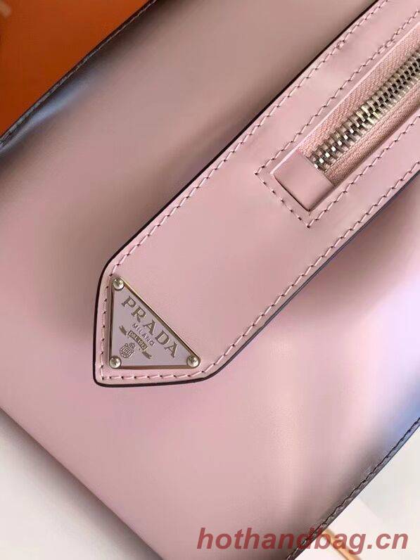 Prada leather tote bag 1BD663A pink