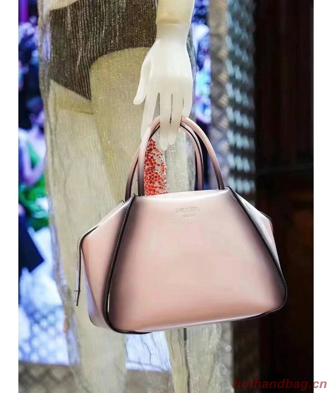 Prada leather tote bag 1BD663A pink