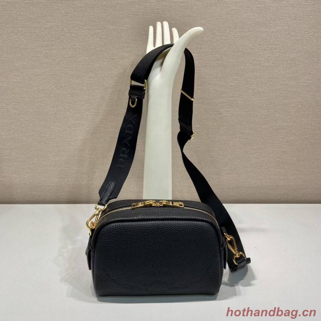 Prada Leather bag with shoulder strap 1DH781 black