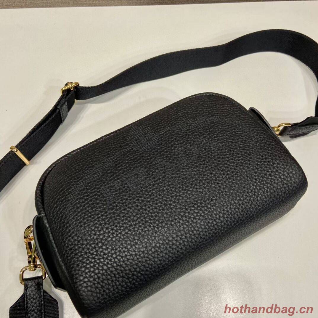 Prada Leather bag with shoulder strap 1DH781 black