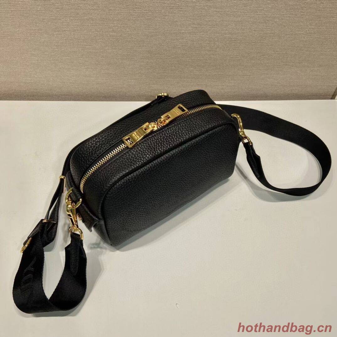 Prada Leather bag with shoulder strap 1DH781 black