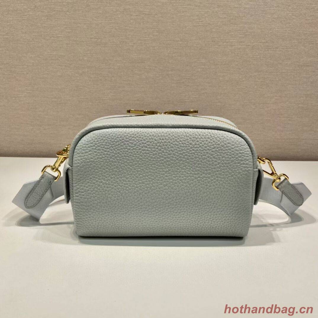 Prada Leather bag with shoulder strap 1DH781 light blue