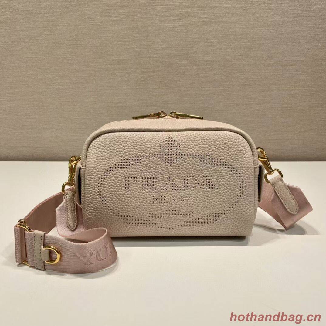 Prada Leather bag with shoulder strap 1DH781 light pink