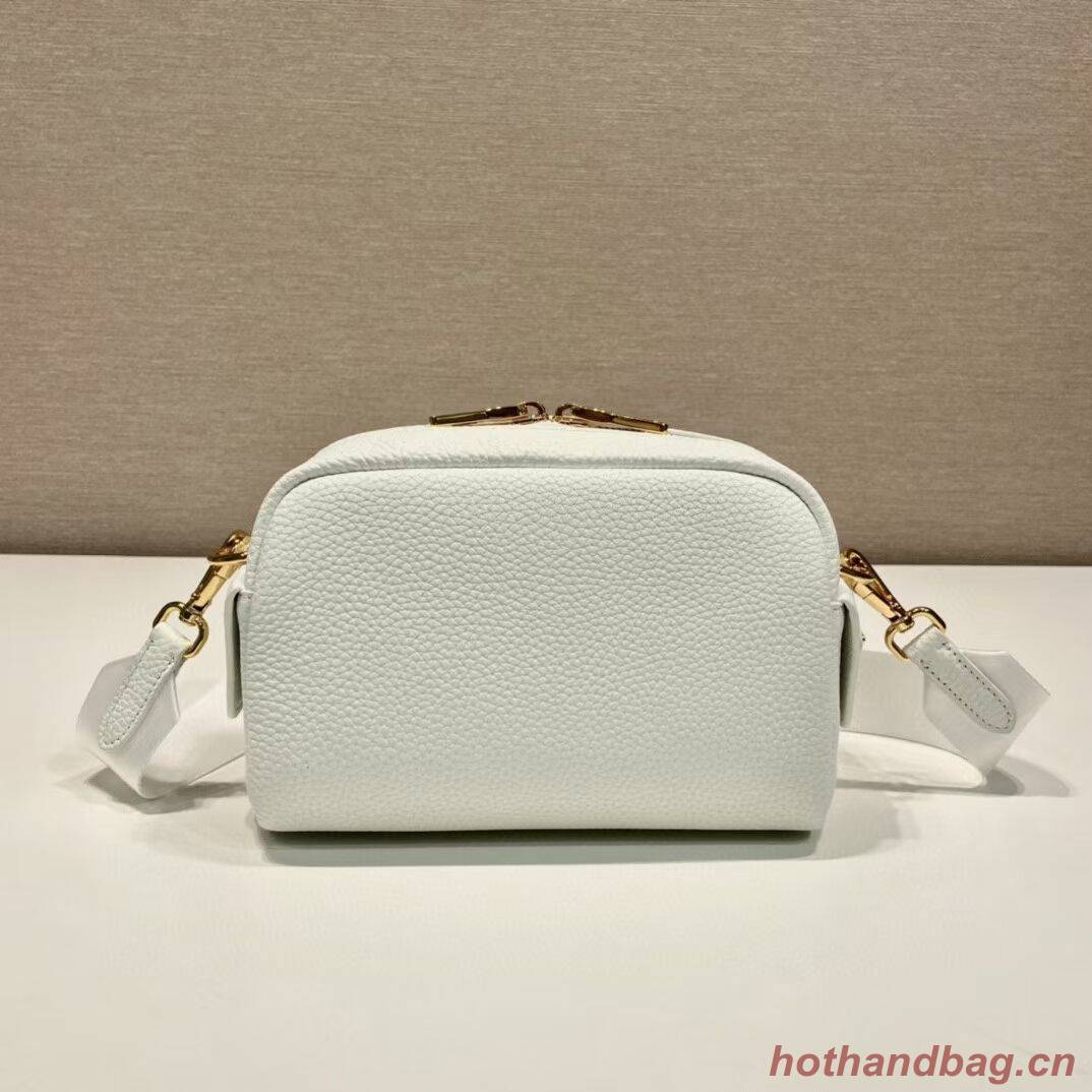 Prada Leather bag with shoulder strap 1DH781 white