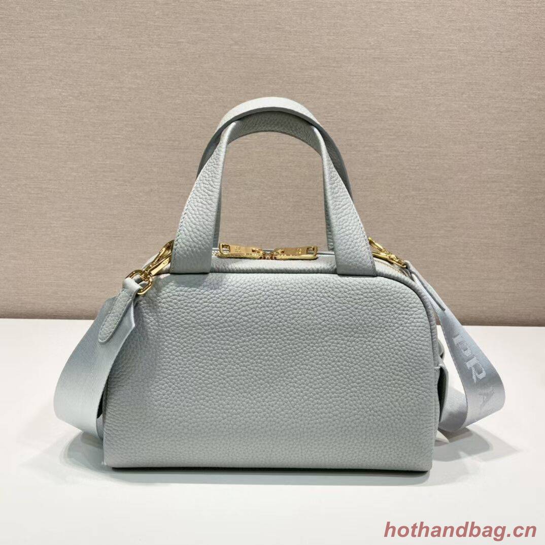 Prada leather tote bag 1DH770 light blue