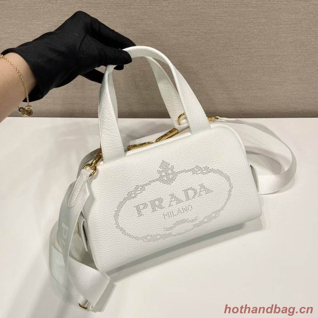 Prada leather tote bag 1DH770 white