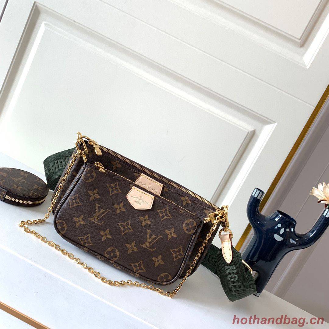 Louis vuitton original monogram canvas Shoulder Bag MULTI-POCHETTE ACCESSOIRES M44813 Green