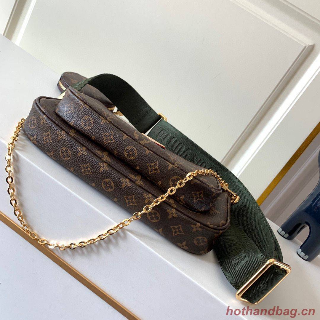 Louis vuitton original monogram canvas Shoulder Bag MULTI-POCHETTE ACCESSOIRES M44813 Green