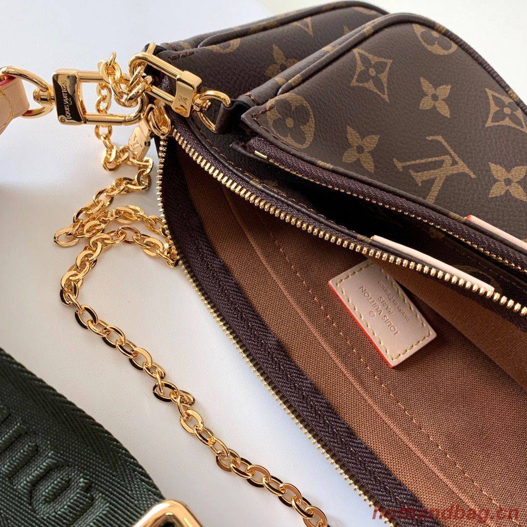 Louis vuitton original monogram canvas Shoulder Bag MULTI-POCHETTE ACCESSOIRES M44813 Green