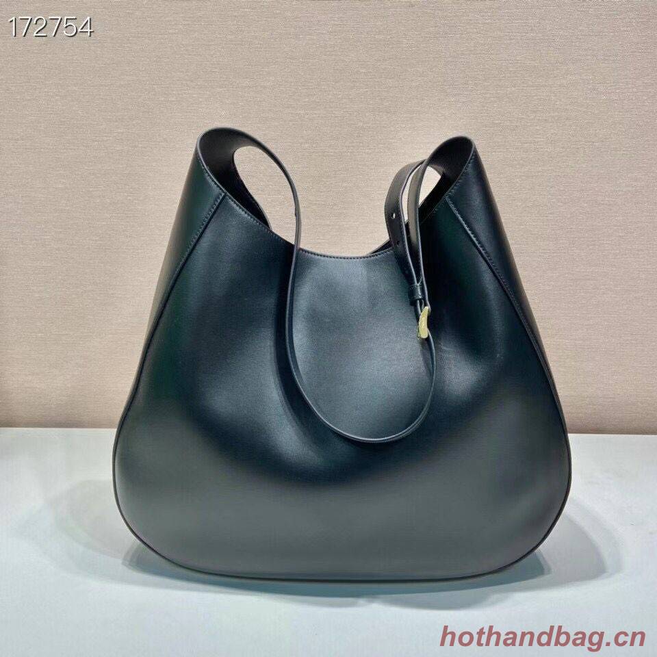 Prada Saffiano leather shoulder bag 5589 black