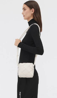 Bottega Veneta Mini Cassette Camera Bag 701915 white