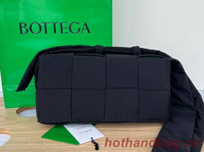 Bottega Veneta nylon shoulder bag 591977 black&green