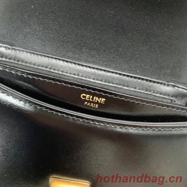 Celine TEEN BESACE TRIOMPHE IN SHINY CALFSKIN 110413 BLACK