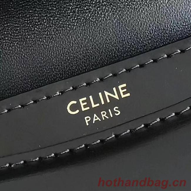 Celine TEEN CHAIN BESACE TRIOMPHE IN SHINY CALFSKIN 110973 BLACK