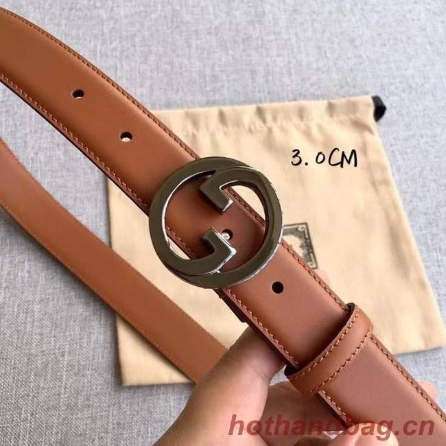 Gucci Blondie 30MM leather belt 703148-1