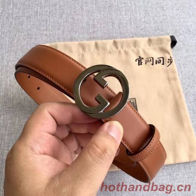 Gucci Blondie 30MM leather belt 703148-1