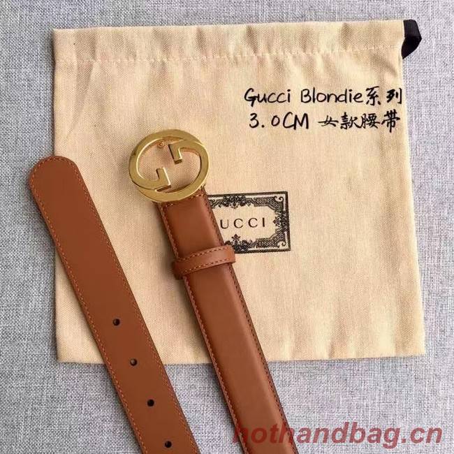 Gucci Blondie 30MM leather belt 703148-2