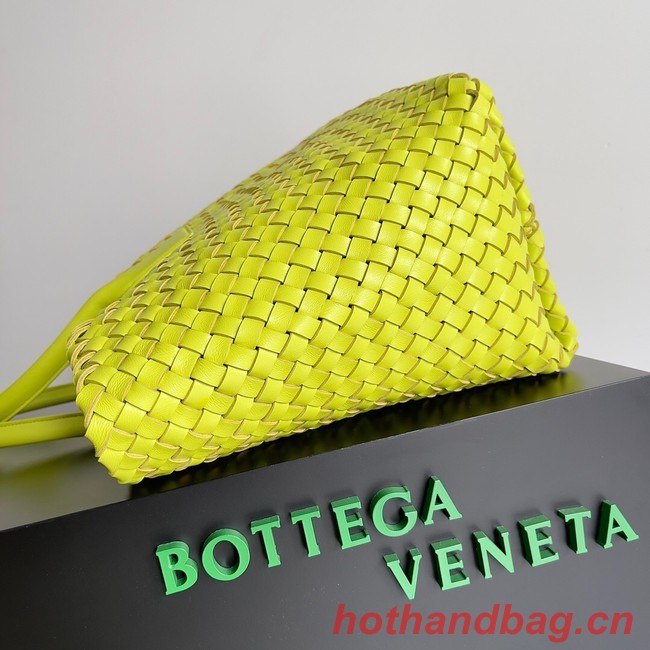 Bottega Veneta Large intreccio leather tote bag 608811 Acid kiwi