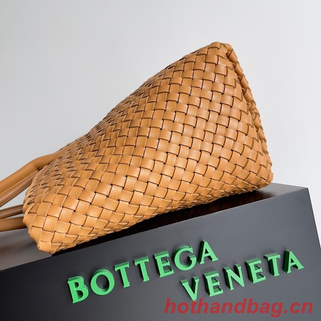 Bottega Veneta Large intreccio leather tote bag 608811 Caramel