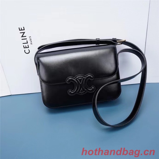 Celine TEEN CLASSIC BAG IN BOX CALFSKIN 199223 BLACK