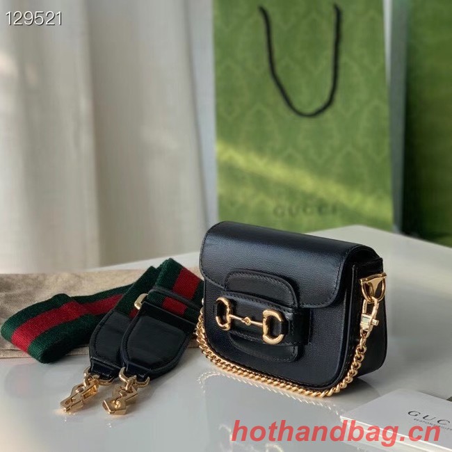 Gucci Horsebit 1955 strap wallet 699760 black