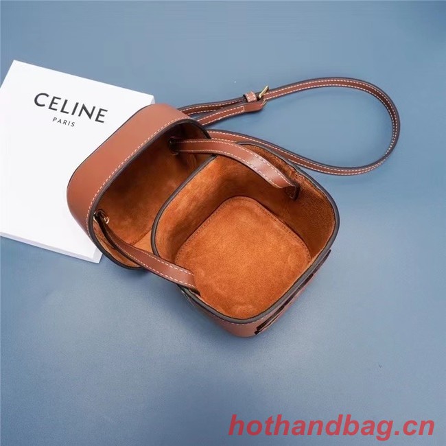 Celine MINI TEEN CLASSIC BAG IN BOX CALFSKIN 199263 TAN