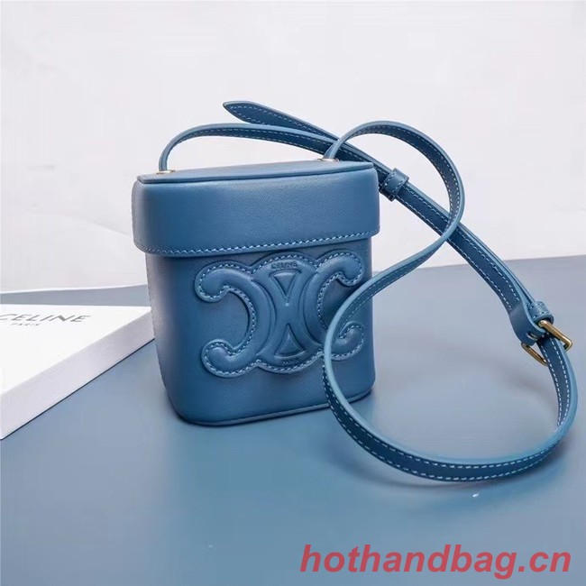 Celine MINI TEEN CLASSIC BAG IN BOX CALFSKIN 199263 blue