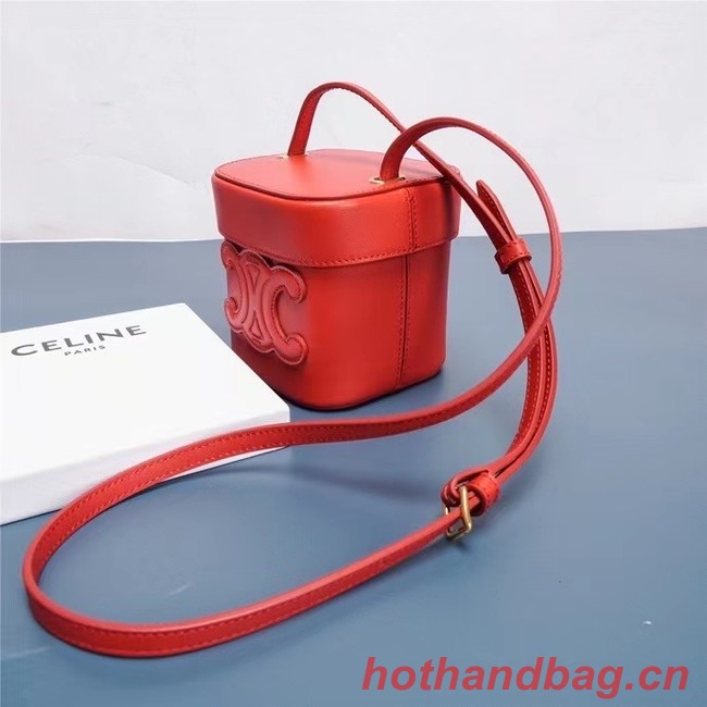 Celine MINI TEEN CLASSIC BAG IN BOX CALFSKIN 199263 red