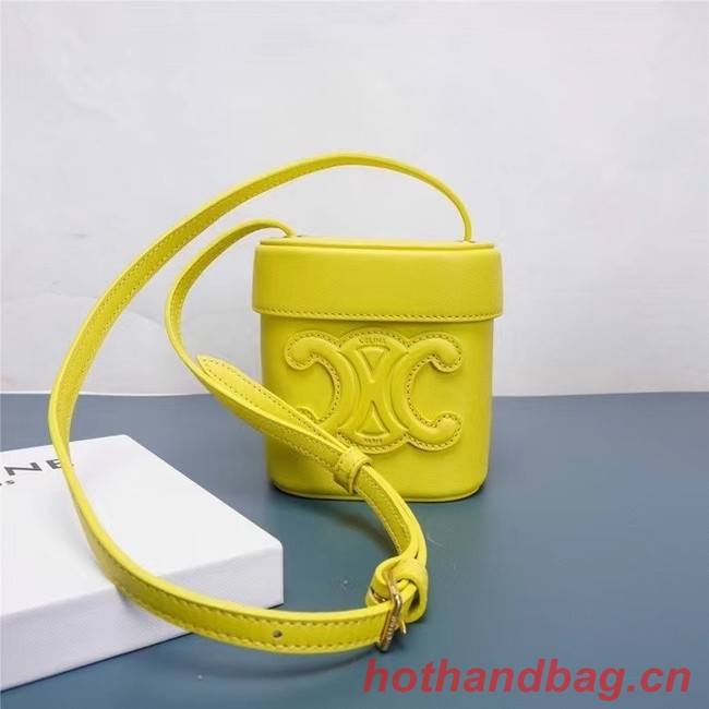 Celine MINI TEEN CLASSIC BAG IN BOX CALFSKIN 199263 yellow 