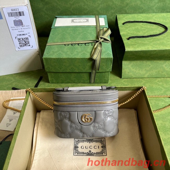 Gucci GG Matelasse top handle mini bag 723770 Grey