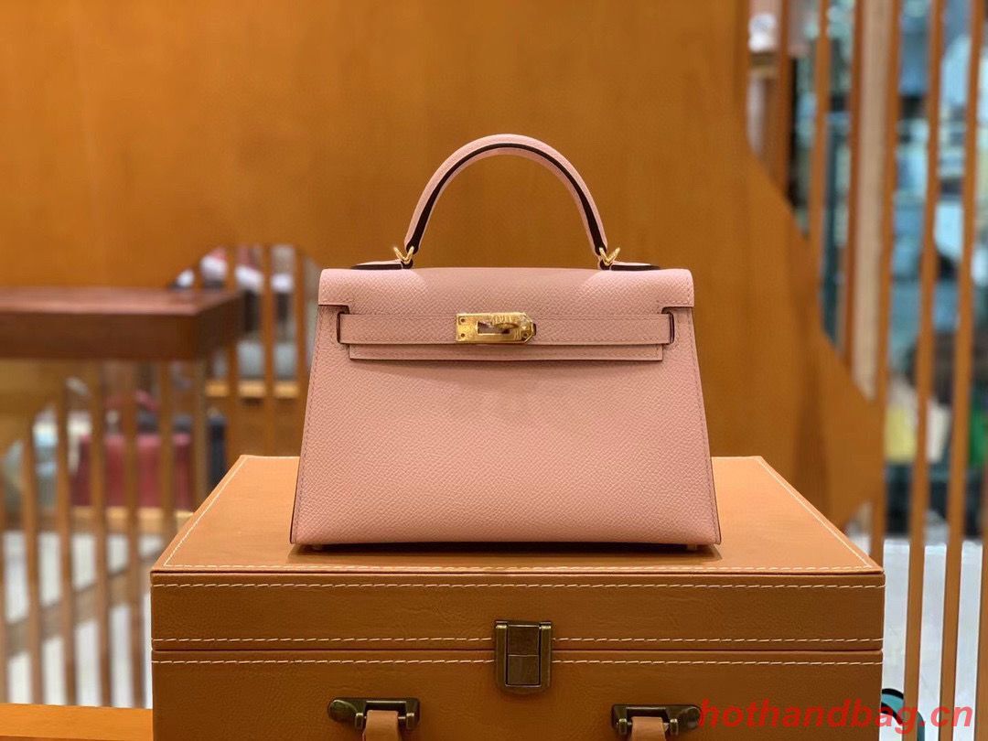 Hermes Kelly 22cm 25cm Tote Original Epsom Leather Bag KL22 KL25 Nude Pink